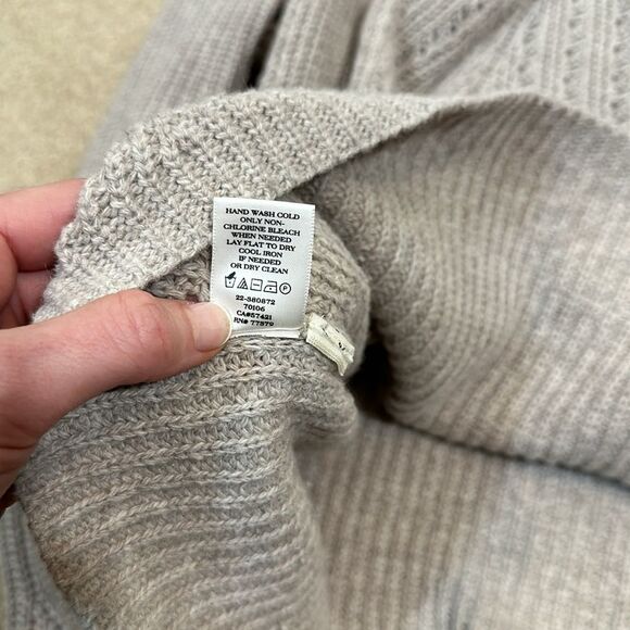 Ann Taylor Cowl Neck Grey Wool Cashmere Sweater Women Size Small - Picture 7 of 7